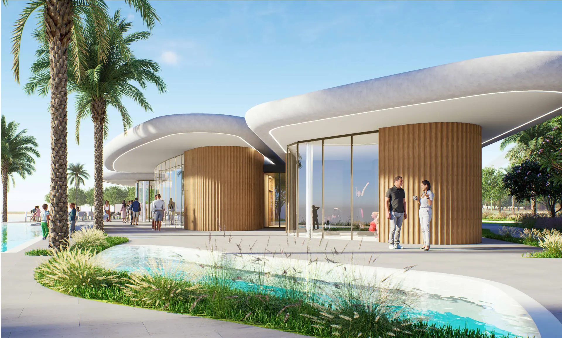 Club, Palm Crown — hospitality architecture project in Palm Jumeirah, Dubai by Mohammad Zaid Beg, hero view