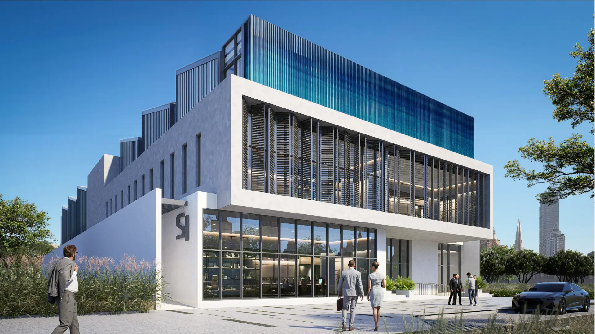 Studioi Headquarter — commercial architecture project in Nadd Al Hamar, Dubai by Mohammad Zaid Beg, hero view